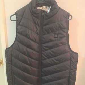 Long, like new puffy vest.